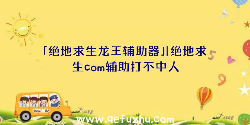 「绝地求生龙王辅助器」|绝地求生com辅助打不中人